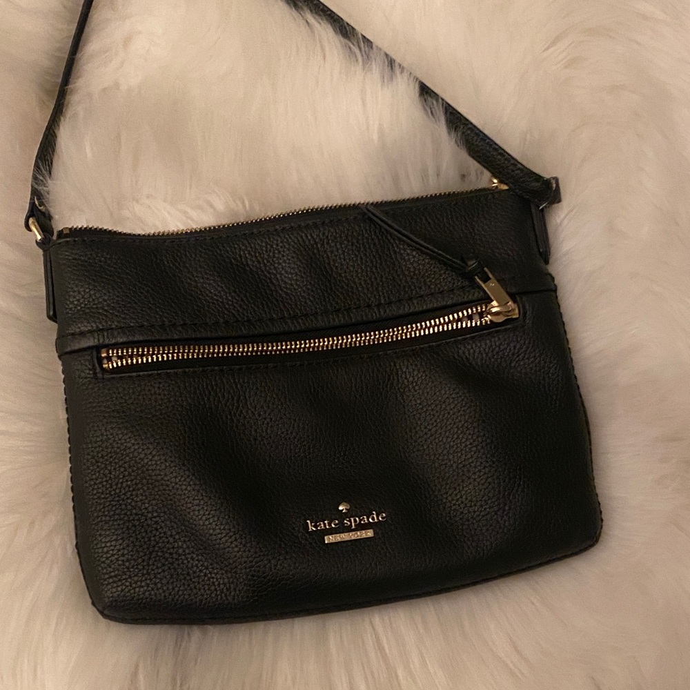 Kate Spade Black Pebbled Leather Crossbody Bag